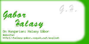 gabor halasy business card